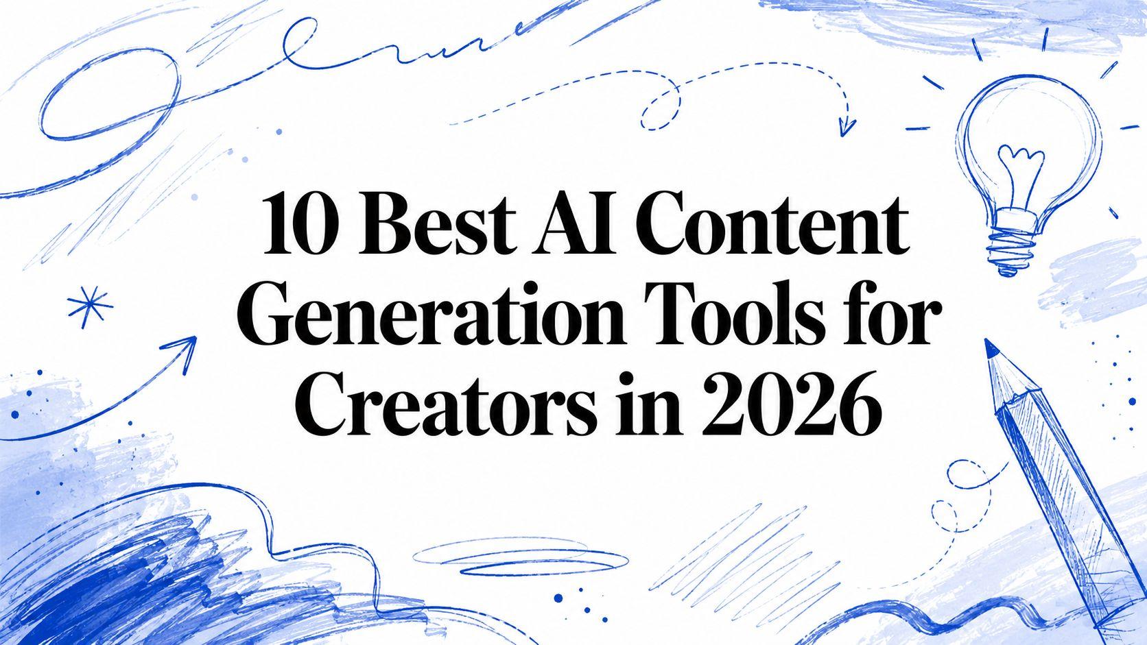 10 Best AI Content Generation Tools for Creators in 2026