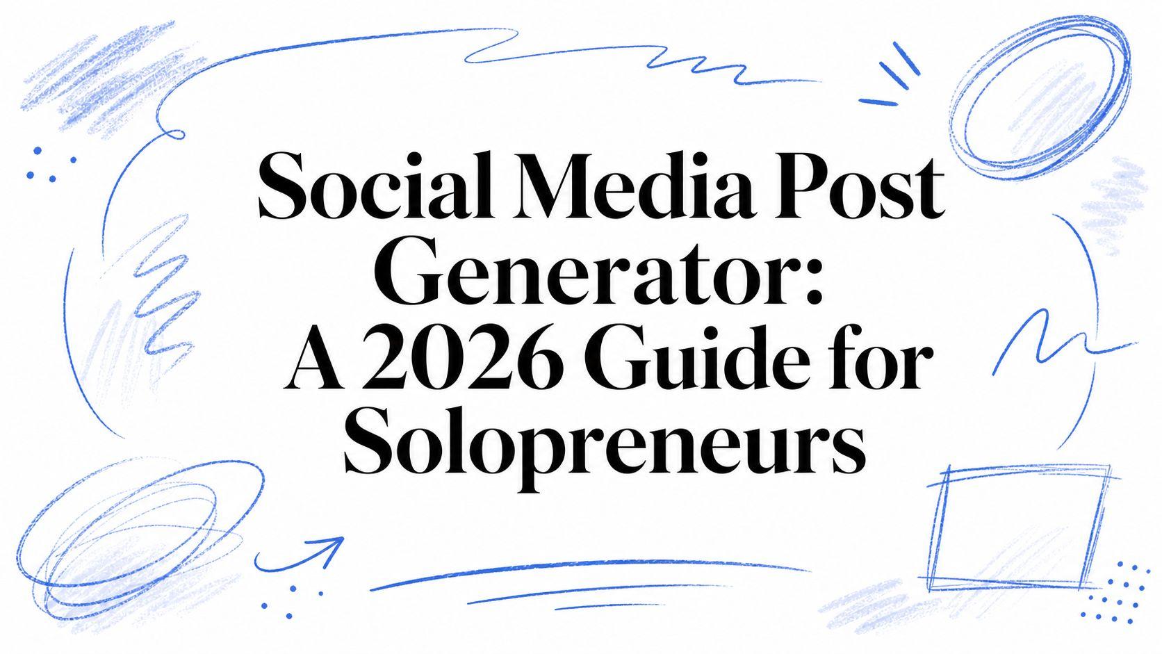 Social Media Post Generator: A 2026 Guide for Solopreneurs